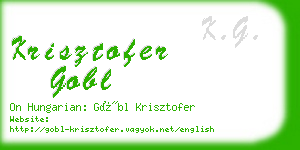 krisztofer gobl business card